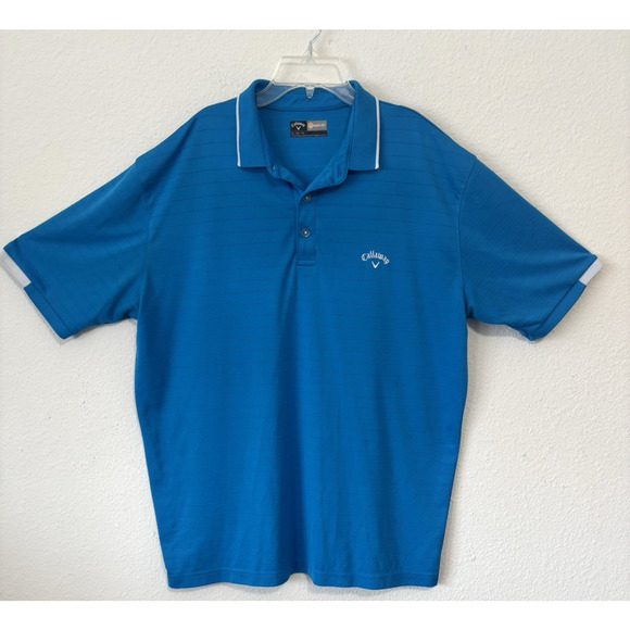 Callaway Opti-Dri Polo Shirt Mens XL Blue‎ Performance Golf Short Sleeve - Picture 1 of 7